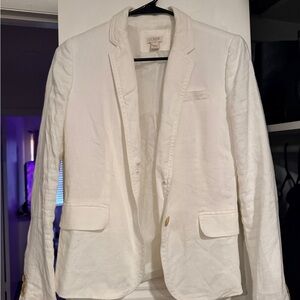 White Linen Blazer